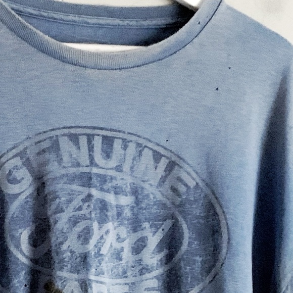 FORD Vintage Blue Distressed Stained Ford Motor Co Logo Graphic TShirt XXL - Picture 5 of 7